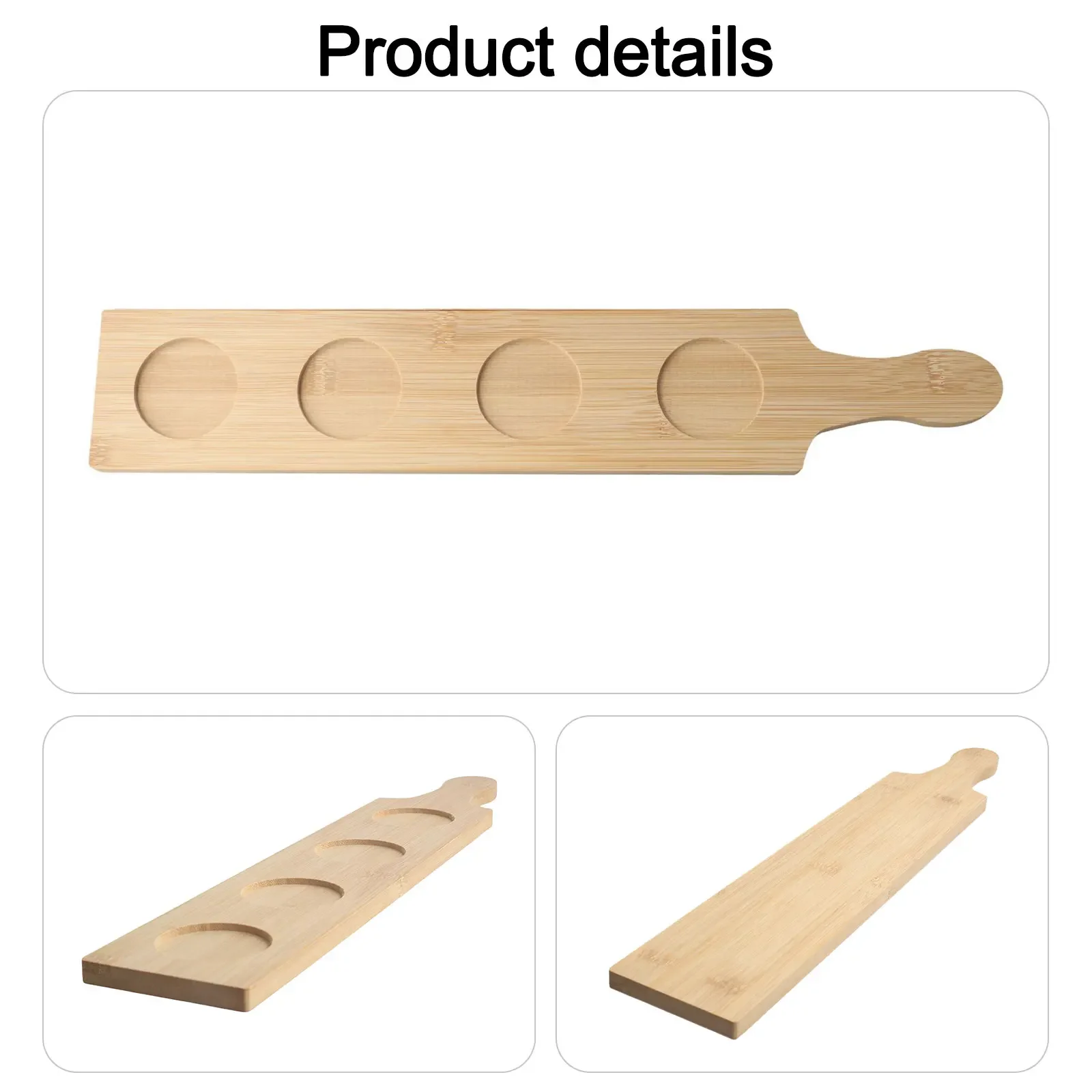 Eco Friendly Wooden Tray with Porous Design for Small Wine Glasses Tea Cups and Beer Glasses in Home or Bar Settings