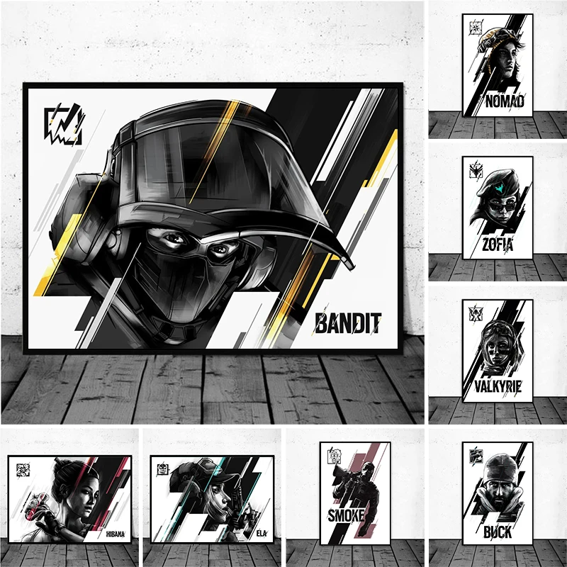 Rainbow Six: Siege Game Character Zofia Buck Canvas Painting Posters and Prints Wall Art Picture para sala de juegos, decoración del hogar