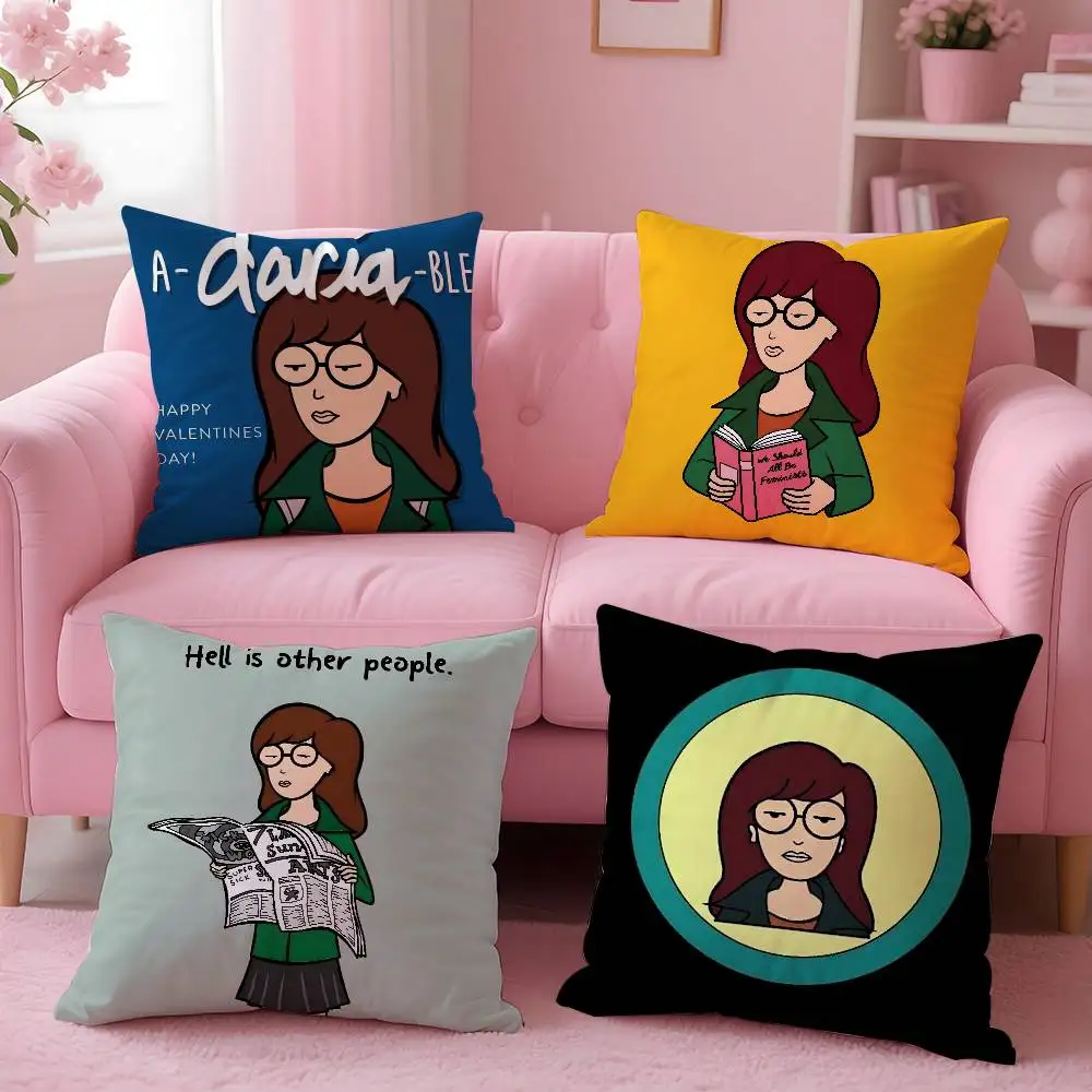 Cartoon D-Daria Kissenbezug Muster bedruckter Kissenbezug für Wohnzimmer Sofa Kissenbezug & Schlafzimmer Dekor