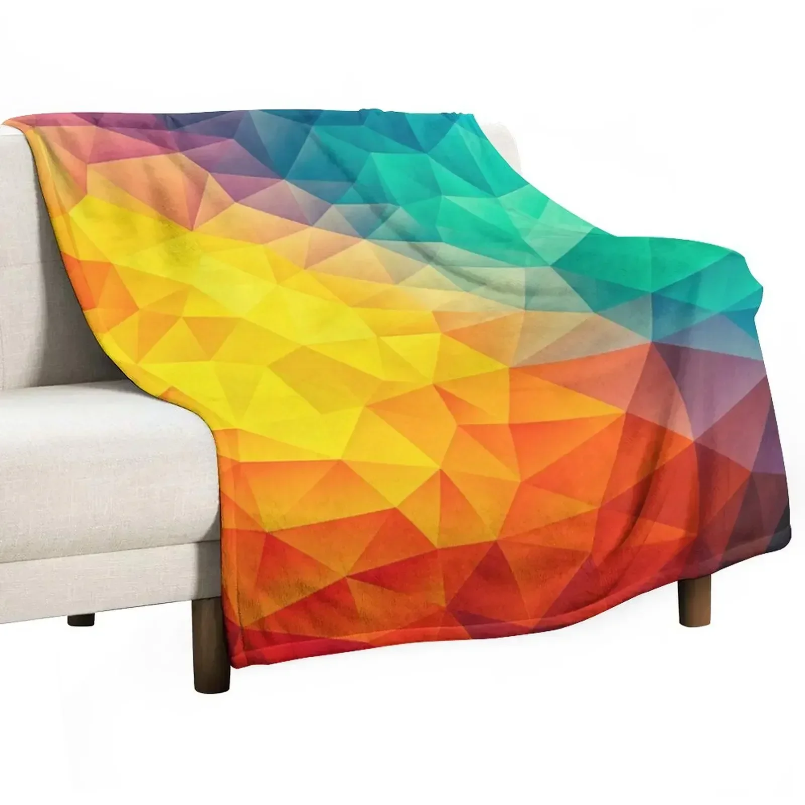 Abstract Multi Color Cubizm Painting Throw Blanket Plaid on the sofa Sofas Blankets Sofas Of Decoration Blankets