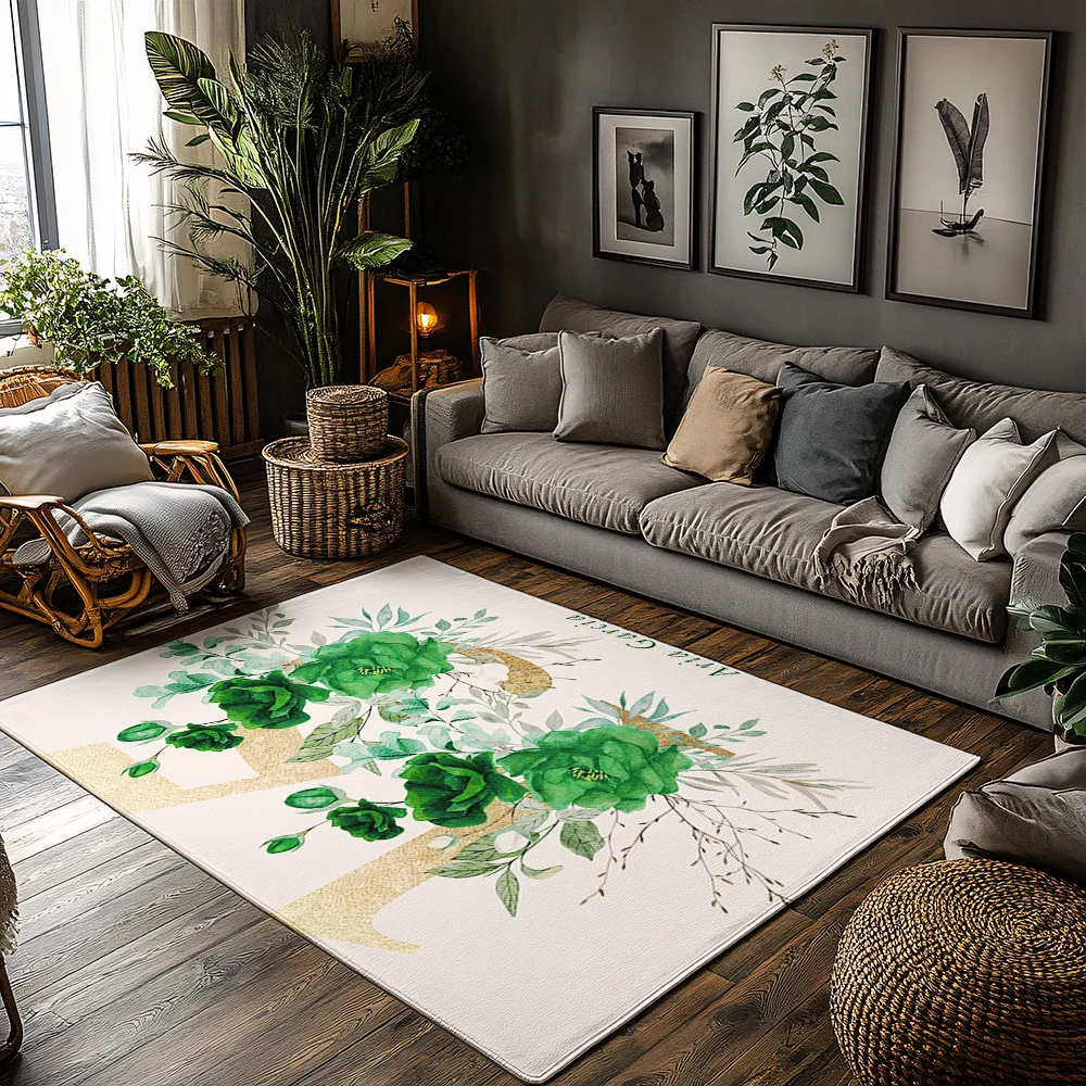 

Коврик с цветочным принтом для дома и улицы, моющийся коврик для прихожей, фермерский дом, приветственный коврик для сада, домашний декор, весенний ботанический кухонный напольный коврик G