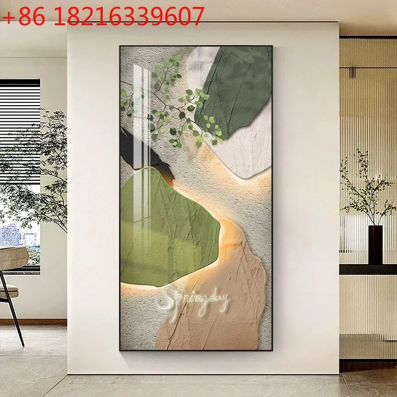 Entrance decorative painting, high-end atmosphere corridor, murals at the end of the aisle, and paintings are hung on the wall