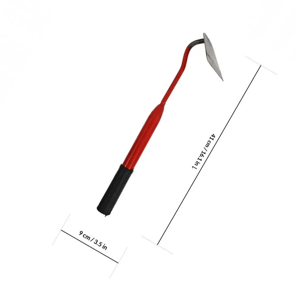 1Pcs Sturdy Portable Hand Hoe Premium High-Carbon Steel Gardening Hoe for Manual Weeding Landscaping Planting and Soil Loosening