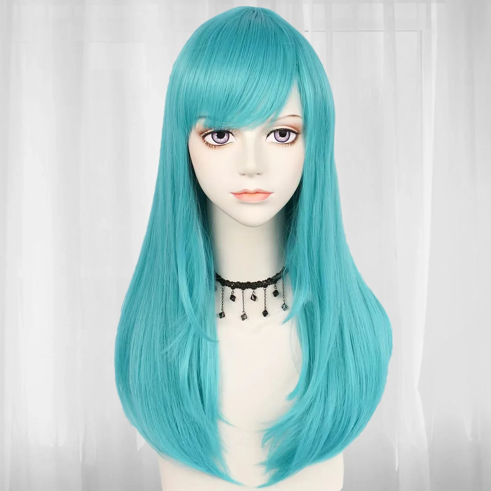 

Длинный прямой Серебряный Синий Драконий жемчуг бульма Косплей парик на Хэллоуин Рождество школа День благодарения