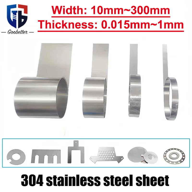 

0.05mm 0.1mm 0.2mm 0.3mm 0.5mm 304 Stainless Steel Strip Thin Steel Plate Laser Cutting Stainless Steel Thin Sheet Steel Skin