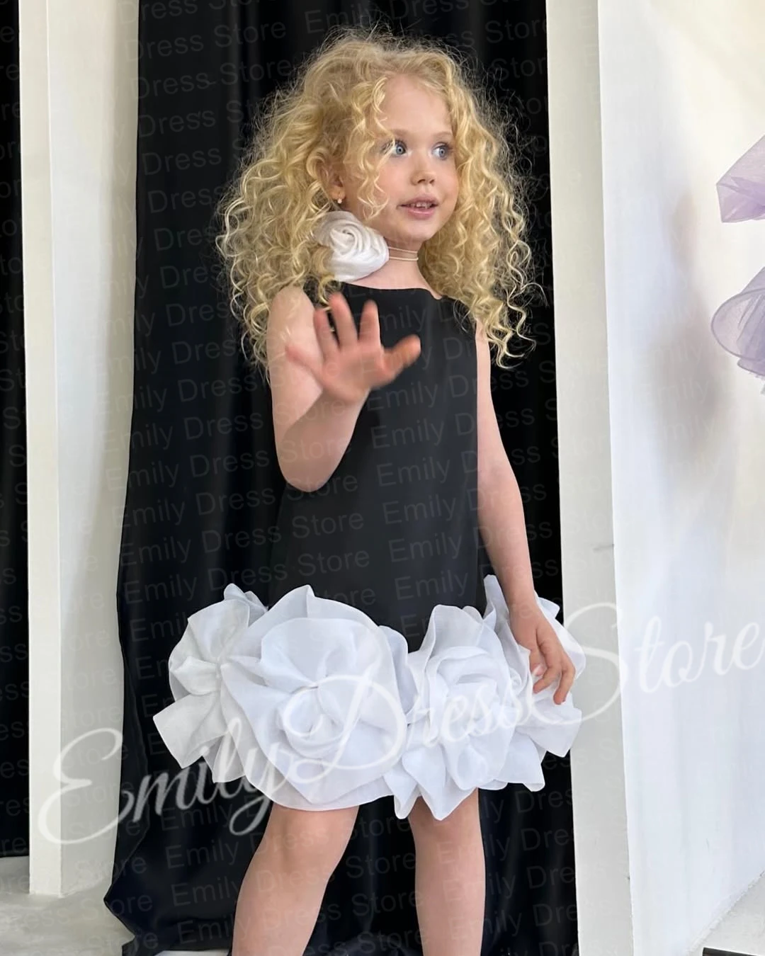 

Розовые жемчужные платья с цветочным узором для девочек на свадьбу, короткие индивидуальные аппликации, детские платья принцессы для маленьких девочек на день рождения