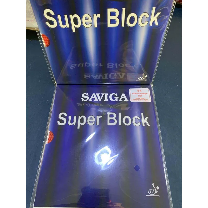 Sawei SAVIGA Super Block Tischtennis-Gummi, lange Noppen, Ping-Pong-Gummi mit 0,5/0,8/1,0 mm Schwamm, Super Defense ITTF-zugelassen