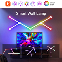 RGB LED Smart Wall Lamp DIY Atmosphere Night Light for TV Backlight Game Room Decoration Tuya WIFI Wall LightBar Work With Alexa