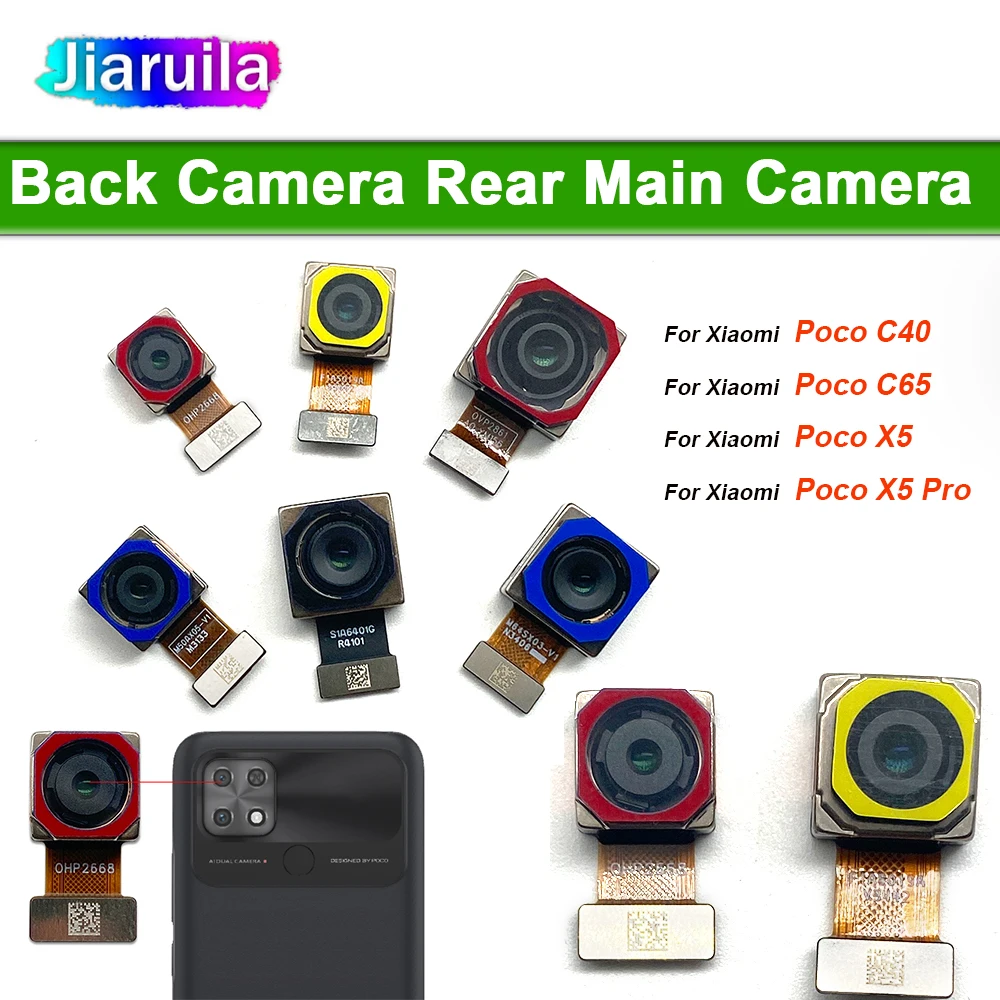 New Rear Big Back Camera Flex Cable For Xiaomi Poco C40 C65 X5 Pro X5 Back Camera Rear Main Camera Replacement Parts