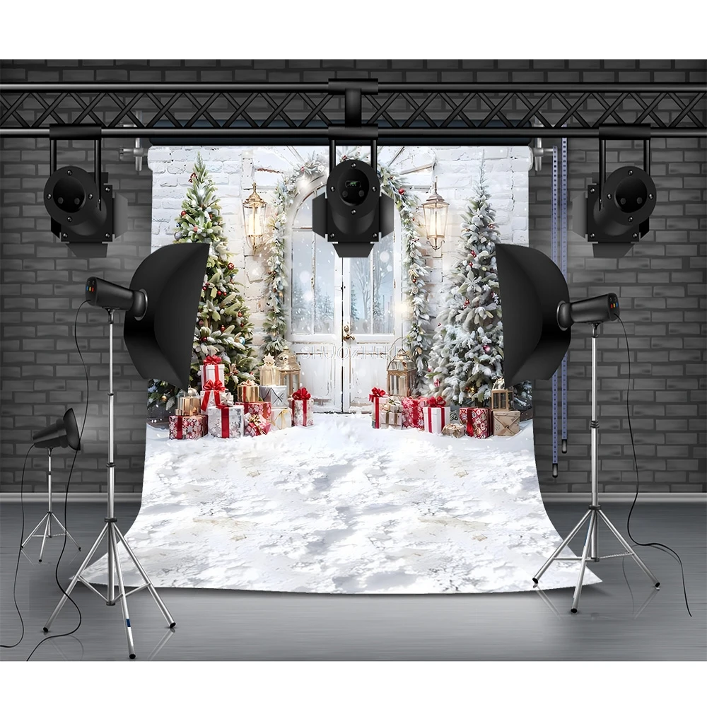 

SHUOZHIKE Christmas Day Snowman Photography Backdrop Props Family Xmas Eve Party Decor Living Room New Year Background DZ-01