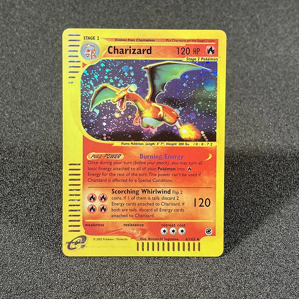 Pokémon Cards Foil PTCG E Charizard Raichu Dragonite Mewtwo Expedition Espeon Aquapolis TCG Board Games Whole Set Proxy Card