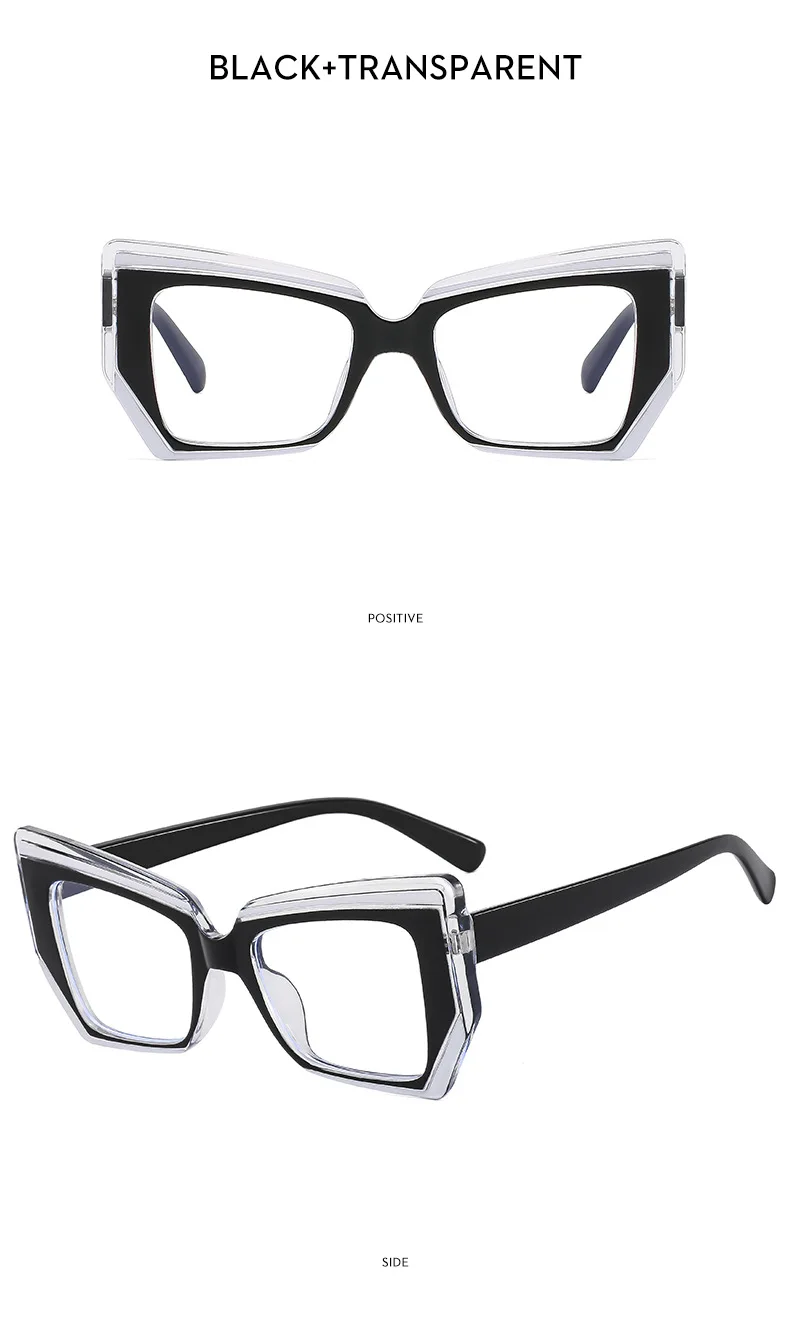 Modische Polygonale Luxus Design Frauen Brillen Rahmen Anti Blau Licht Photochrome Lesebrille Hyperopie Grad +1 Bis +6 – Detail 14