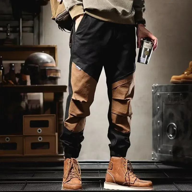 

Male Trousers Stretch Harem Stacked Men's Cargo Pants Trekking Vintage Aesthetic Casual Slacks High Quality Emo Loose Big Size