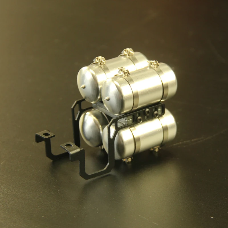1/14 Metall Simulation Doppel Gas Tank Vier Gas Tank KIT für Tamiya RC Lkw Traktor Scania Benz Volvo MAN Modell Zubehör Spielzeug