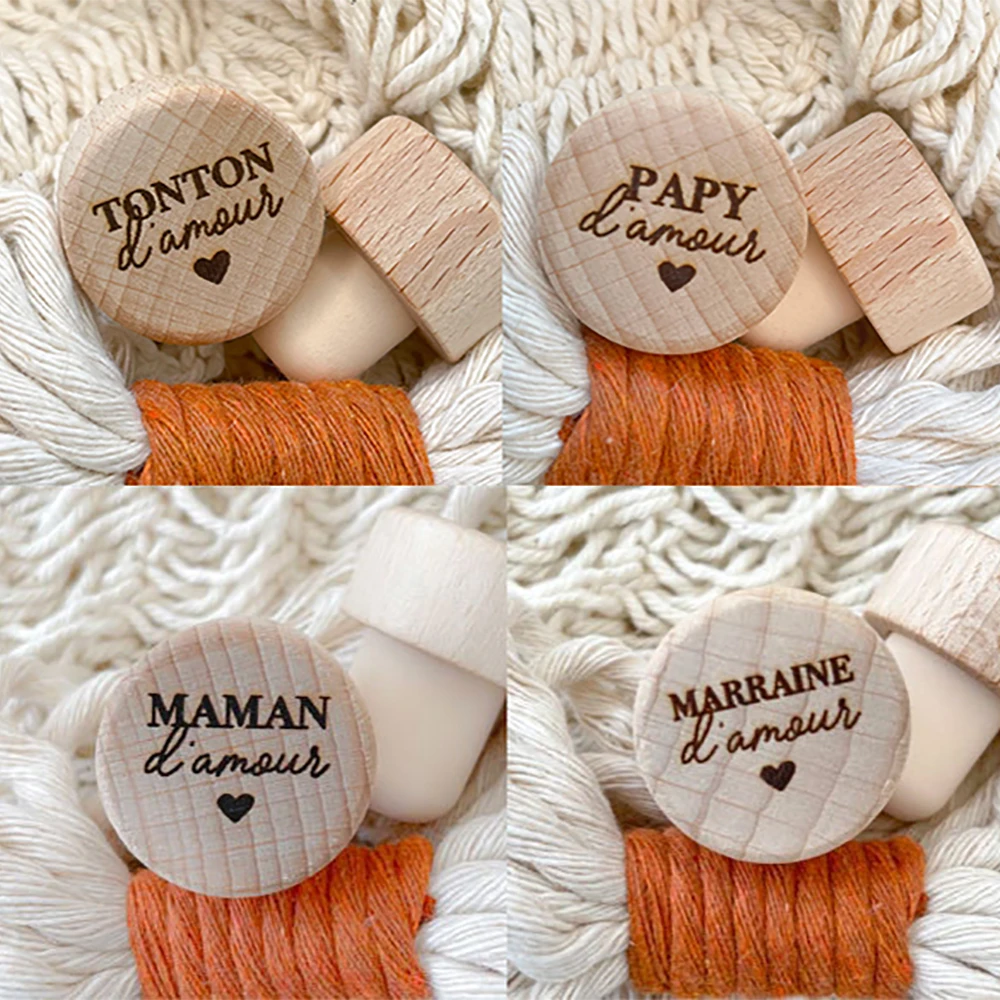 Engraved Wood Wine Stopper Bottle Stoppers Reusable Cork Stopper Birthday Holiday Gift for Dad Mam Uncle Aunt Godfather Grandma