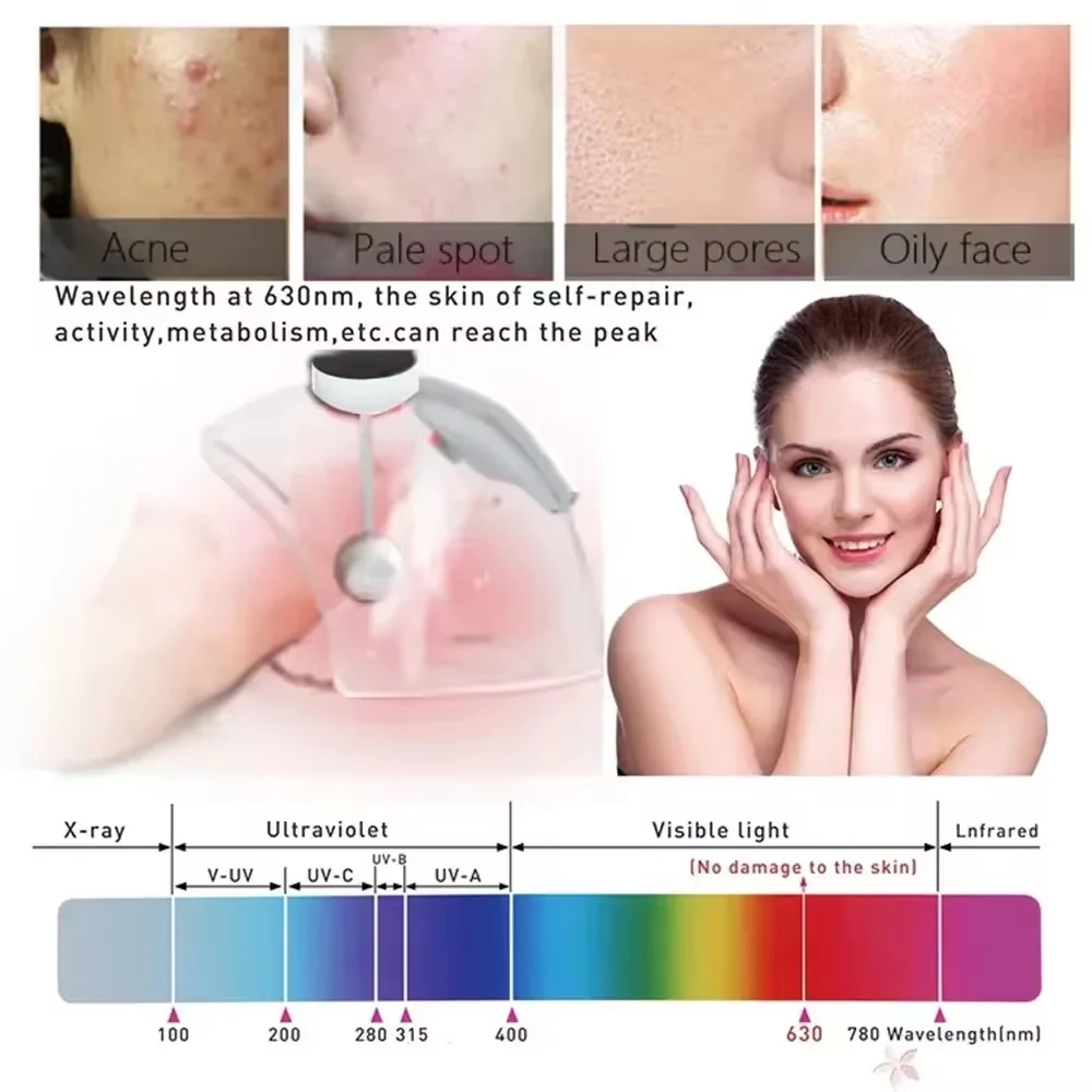 Professionelle starke 7 Farben Spa O2Toderm Maschine Gesicht LED Sauerstoff Kuppel Maske O2 zu Derm Gesichtsmaschine