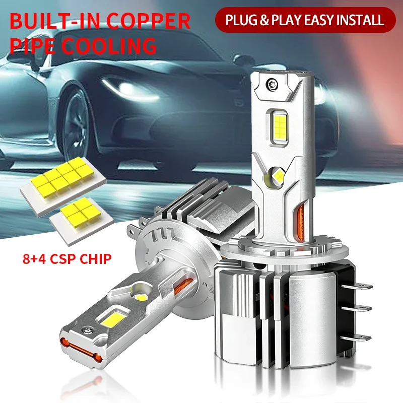 

2PCS H15 70W LED Car Headlight Bulb 1:1Headlight Canbus No Error DRL for Volkswagen BMW Golf7 High Beam Headlights Plug&Play 12V