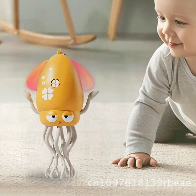 لعبة الرقص الكهربائية 8-الساق ألعاب الأخطبوط الزحف الكهربائية أضواء LED الروبوتات الإلكترونية الموسيقية التفاعلية 8-الساق Actio