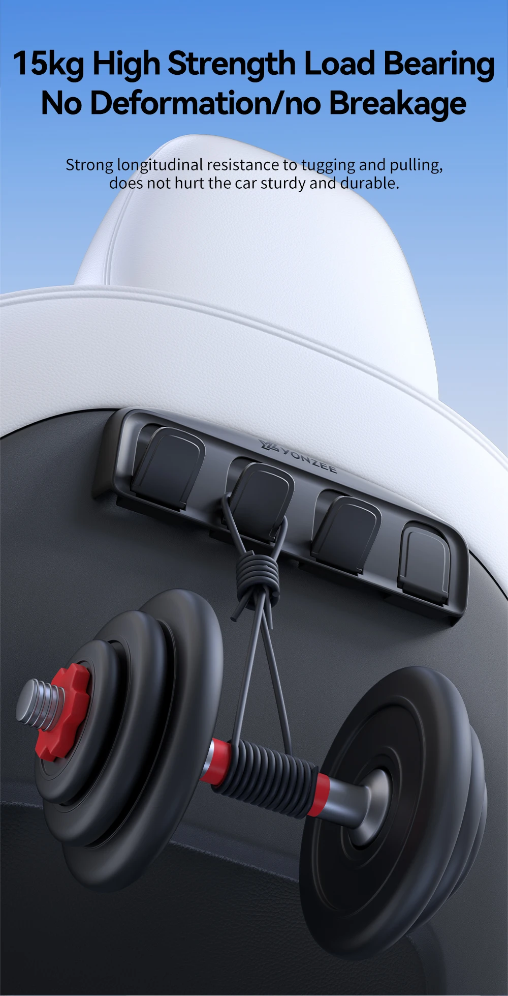 YZ für Tesla Model YL Y 3 Highland Juniper 2021-2026 Klappbarer Auto-Rücksitz-Aufbewahrungshaken Organizer ABS Automobilzubehör – Detail 4
