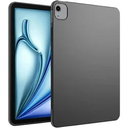Silicone Tablet Case For iPad Air 13 11 inch 2024 M2 Case Flexible Soft TPU Black Shell Back Cover For iPad Pro 13 11 inch 2024