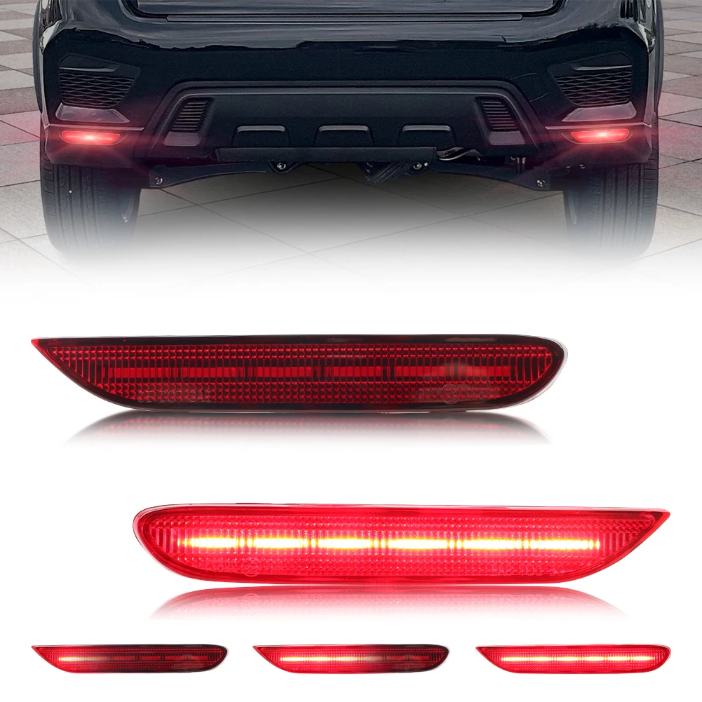 

2 шт. задний бампер, стоп-сигнал, задний фонарь, отражатель, указатель поворота со светодиодной подсветкой для 2020 2021 2022 Mitsubishi Outlander Sport