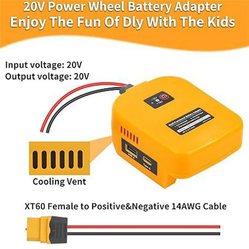 

BNVN-For M18 18V To 12V Buck Converter 2 In 1 For Car Refrigerator For Car Power Wheel