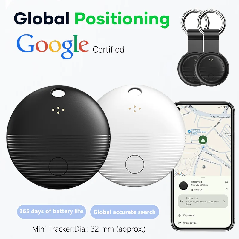 

Android Tracker Tag Smart Tag Bluetooth Key Finder Work with Google Find Hub App,Item Locator for Luggage,Bags,Wallet