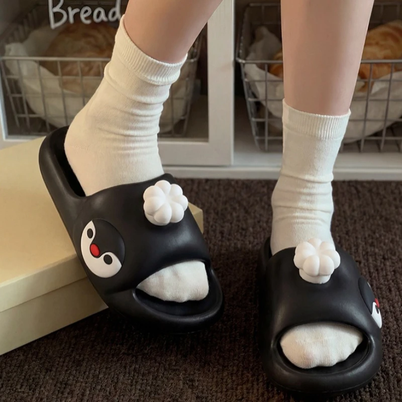 Women Cartoon Penguin Slippers EVA Platform Slides Summer Thick Sole Non Slip Bathroom Shower Shoes Cute Indoor Outdoor Sandals