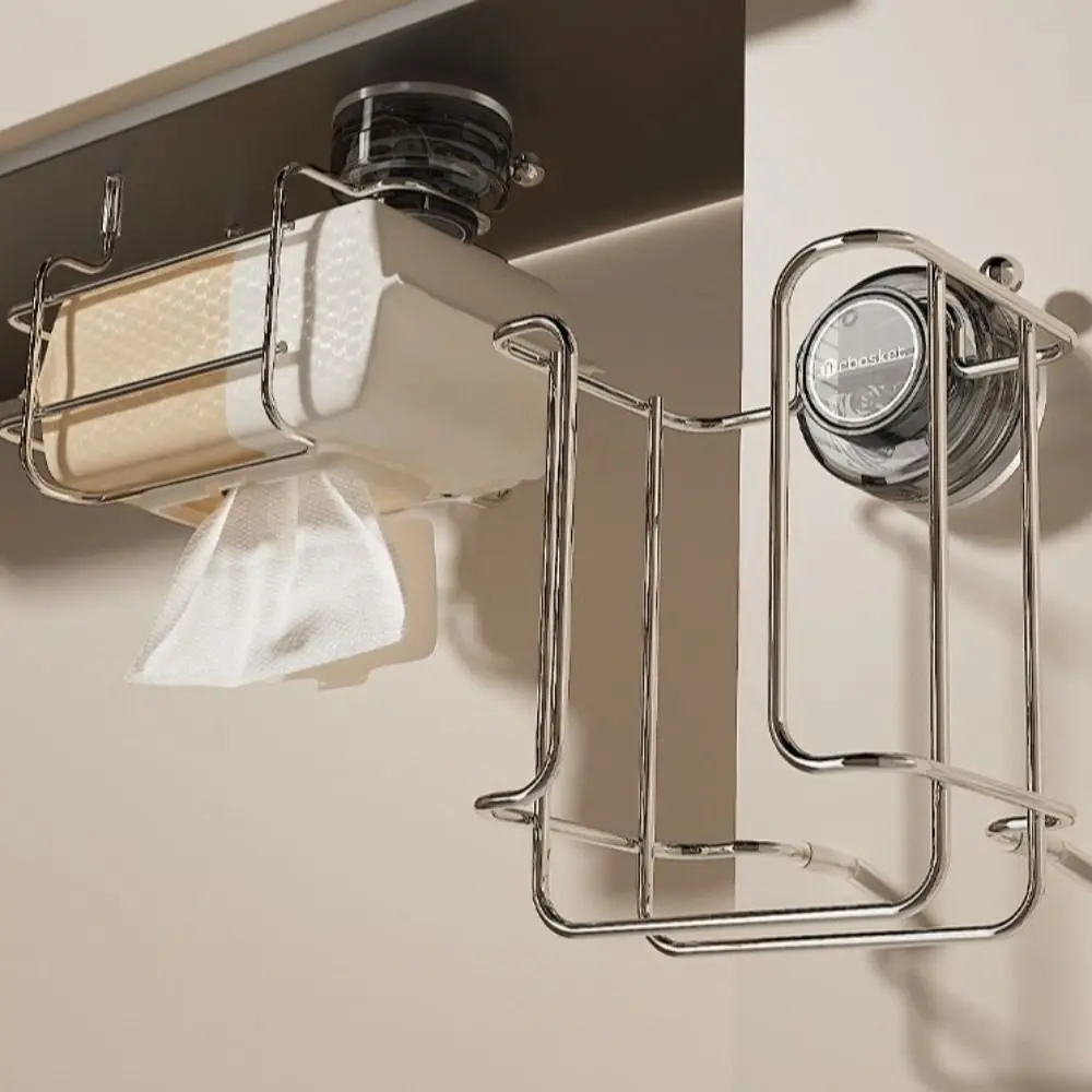 

1 шт., коробка для хранения бумаги из нержавеющей стали, присоска, держатель для туалетных салфеток, настенная коробка без перфорации, большая вместимость