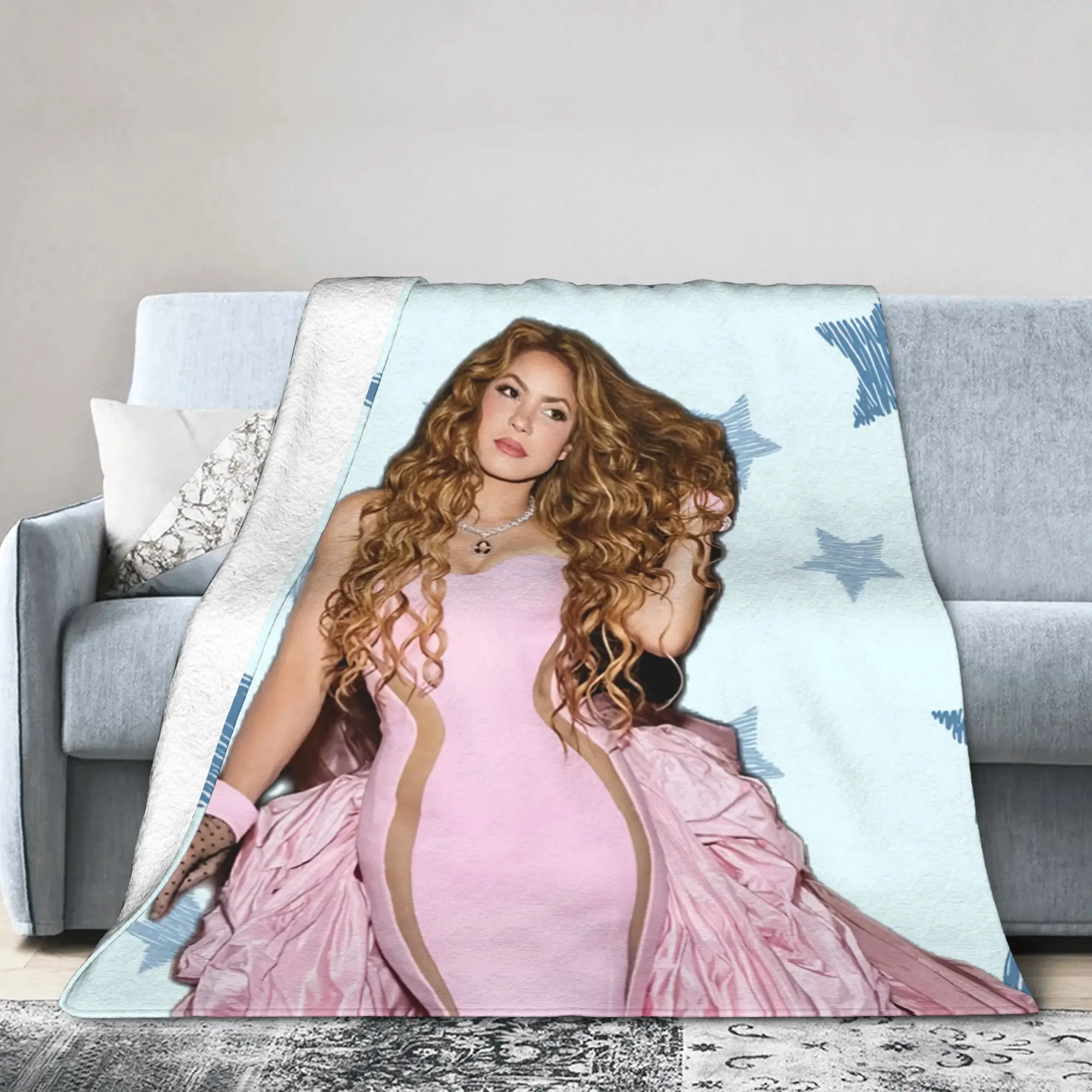 Shakira Colombian Singer Blankets  Flannel Awesome Warm Throw Blankets for Home Decoration