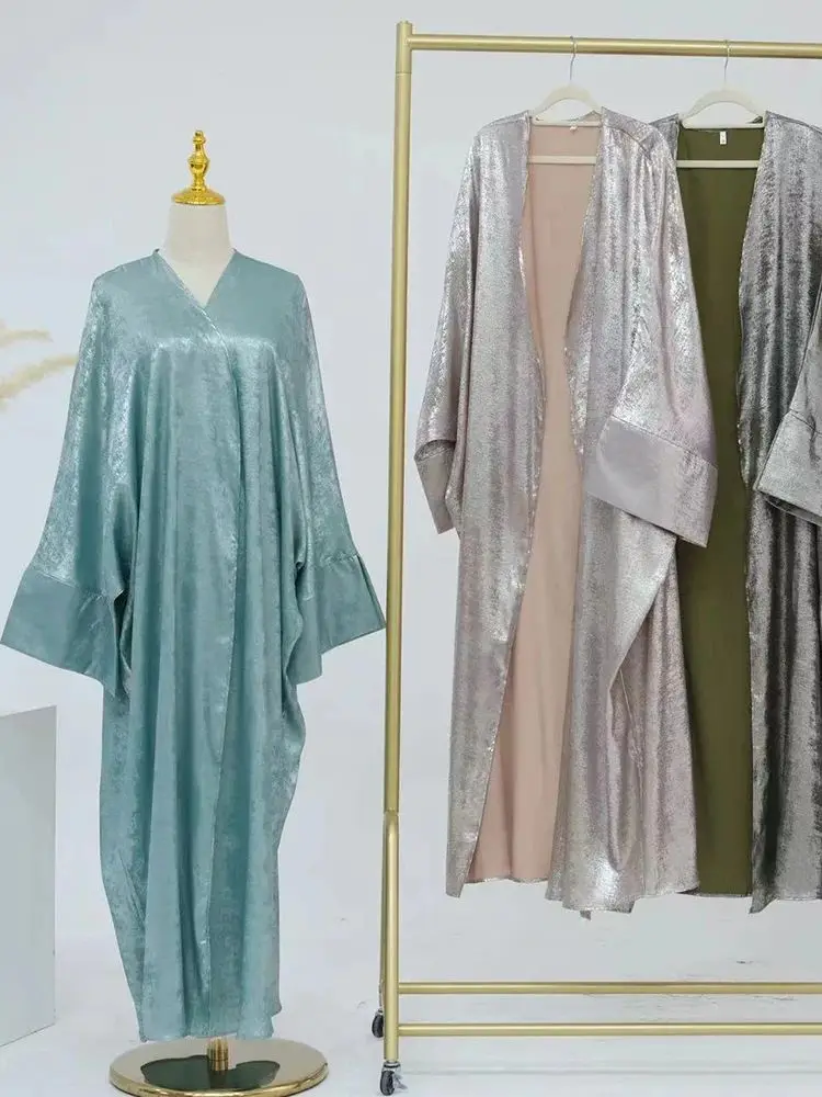 Eid Islam Muslim Kaftan Dresses Batwing Kimono Abaya Dubai Luxury 2024 Abayas for Women Caftan Marocain Femme Musulmane Kebaya