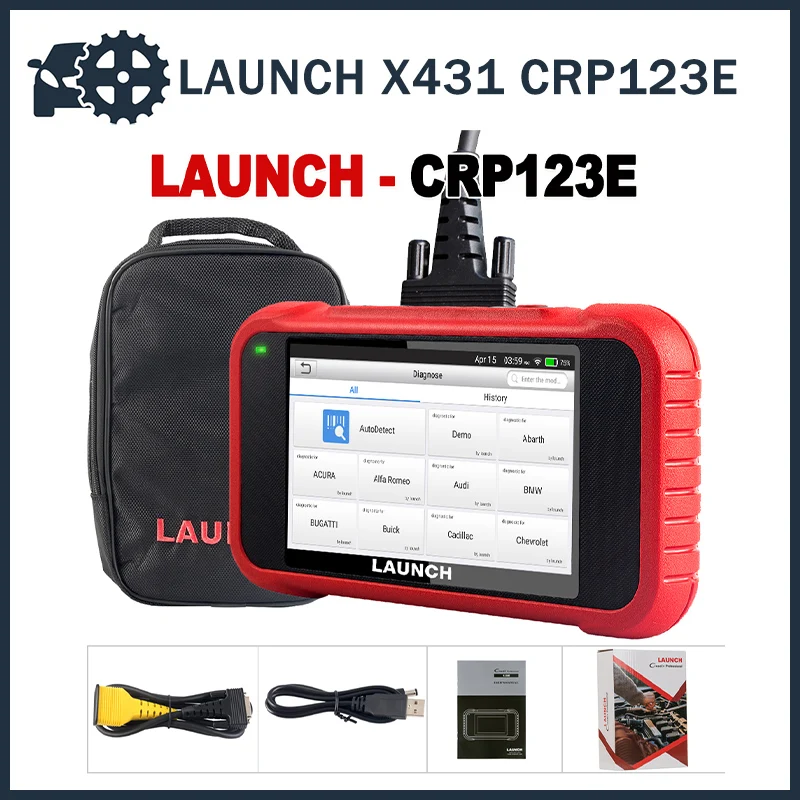 

2024 LAUNCH X431 CRP123E OBD2 Car Scanner OBD OBDII Engine ABS Airbag SRS Transmission Automotive Diagnostic Tools PK CRP123 X