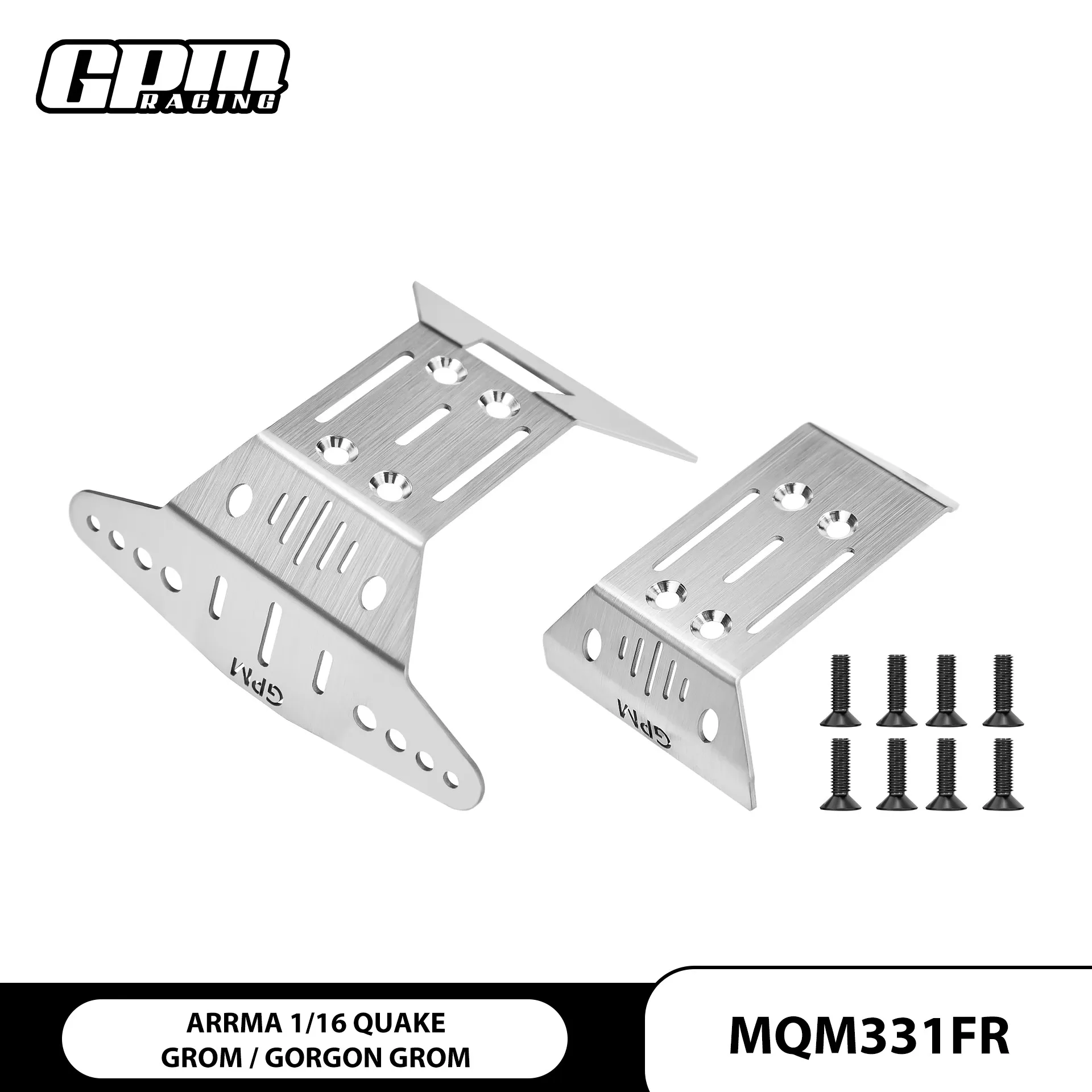 

ARRMA 1/16 Little Kuaike Little Magic Snake из нержавеющей стали, передняя и задняя защитная пластина шасси, броня, толщина 1 мм