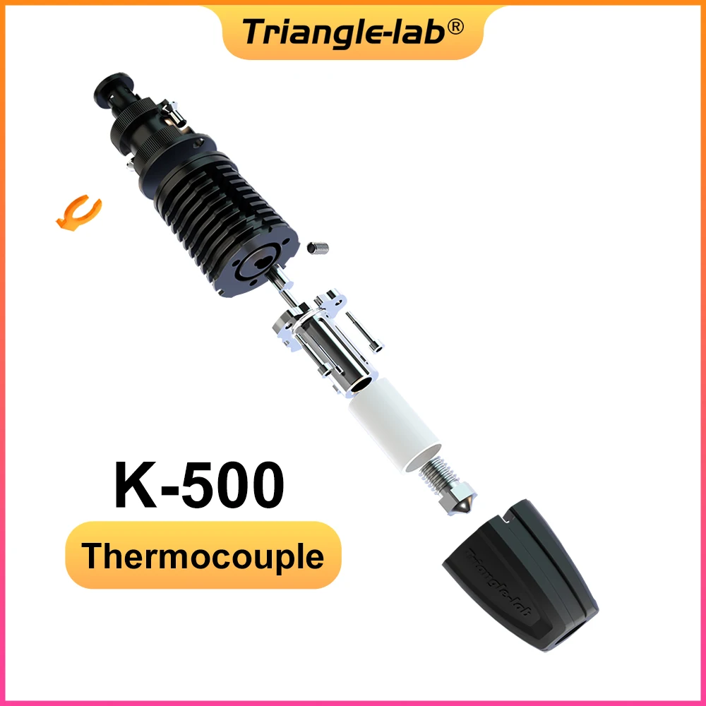 C Trianglelab Rapido hotend K500 Printing flow up to 75mm³/s 115W high temperature 350C for DDB extruder Ender3 V2 CR10 V3