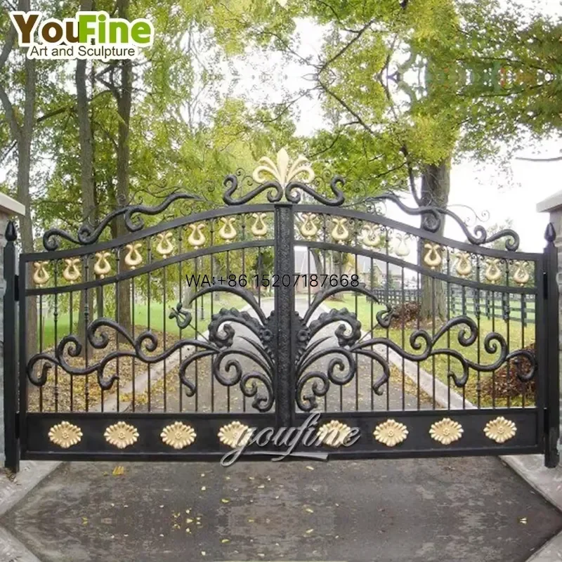 Wmwmnu New Fancy Design Wrought Iron Entrance Gate