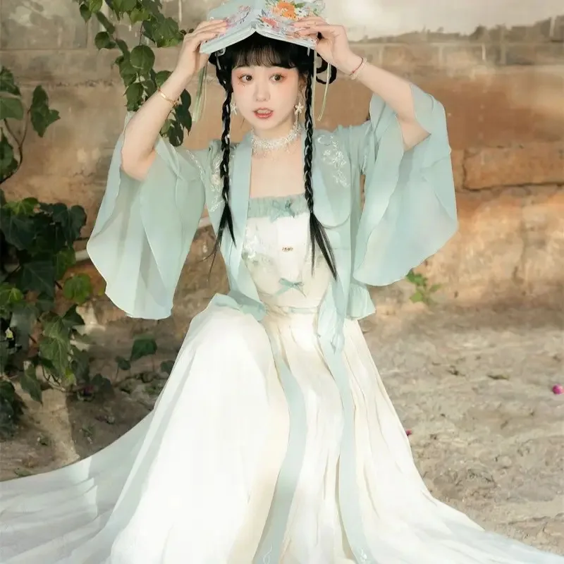 هان عنصر تحسين النمط العرقي لوليتا زي القديمة طول الخصر ثلاث قطع مجموعة Harujuku القوطي القوطية لوليتا بلوزة