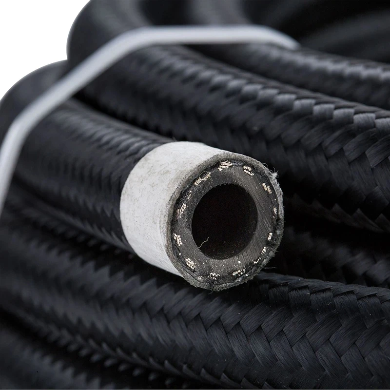 Universal Car High Temperature Fuel Hose Oil Gas Line Nylon Steel Braided Pipeline Radiator Brake Hose Fuel Pipes Racing Hose