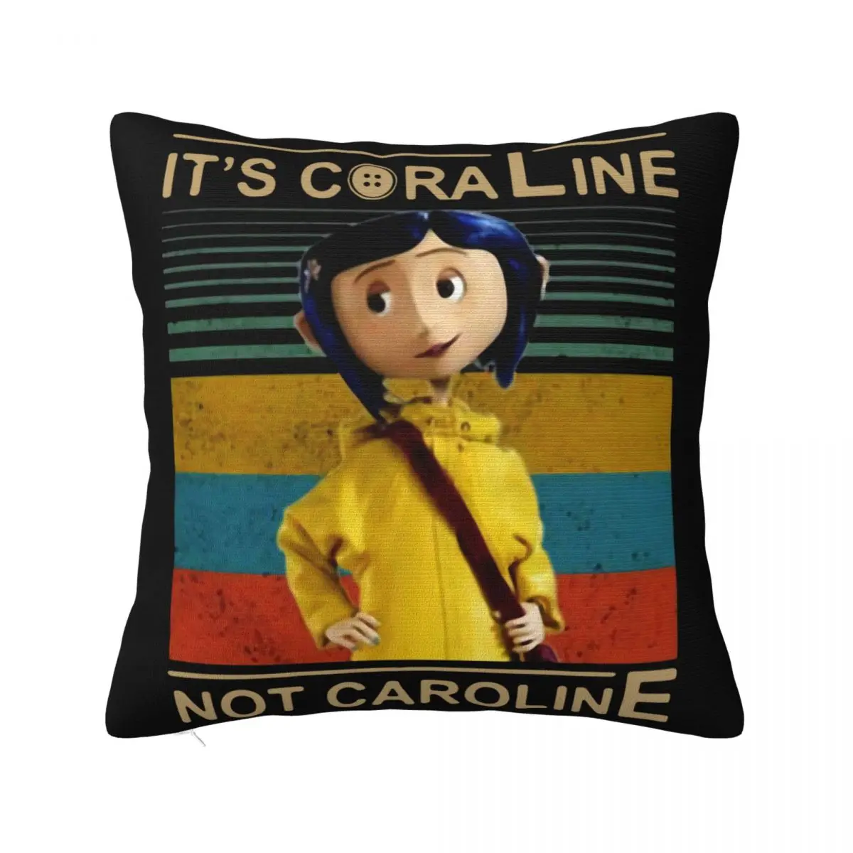 It's Coraline Not Caroline Vintage 2019 Men Black S'5Xl Punk Hipster On Sale Summer Style Pillow Case