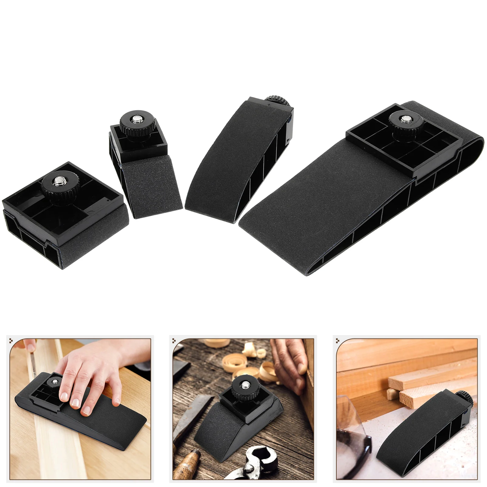 

Tools Sandpaper Rack Sander Hand Sanding Block for Autobody Micro Black Drywall