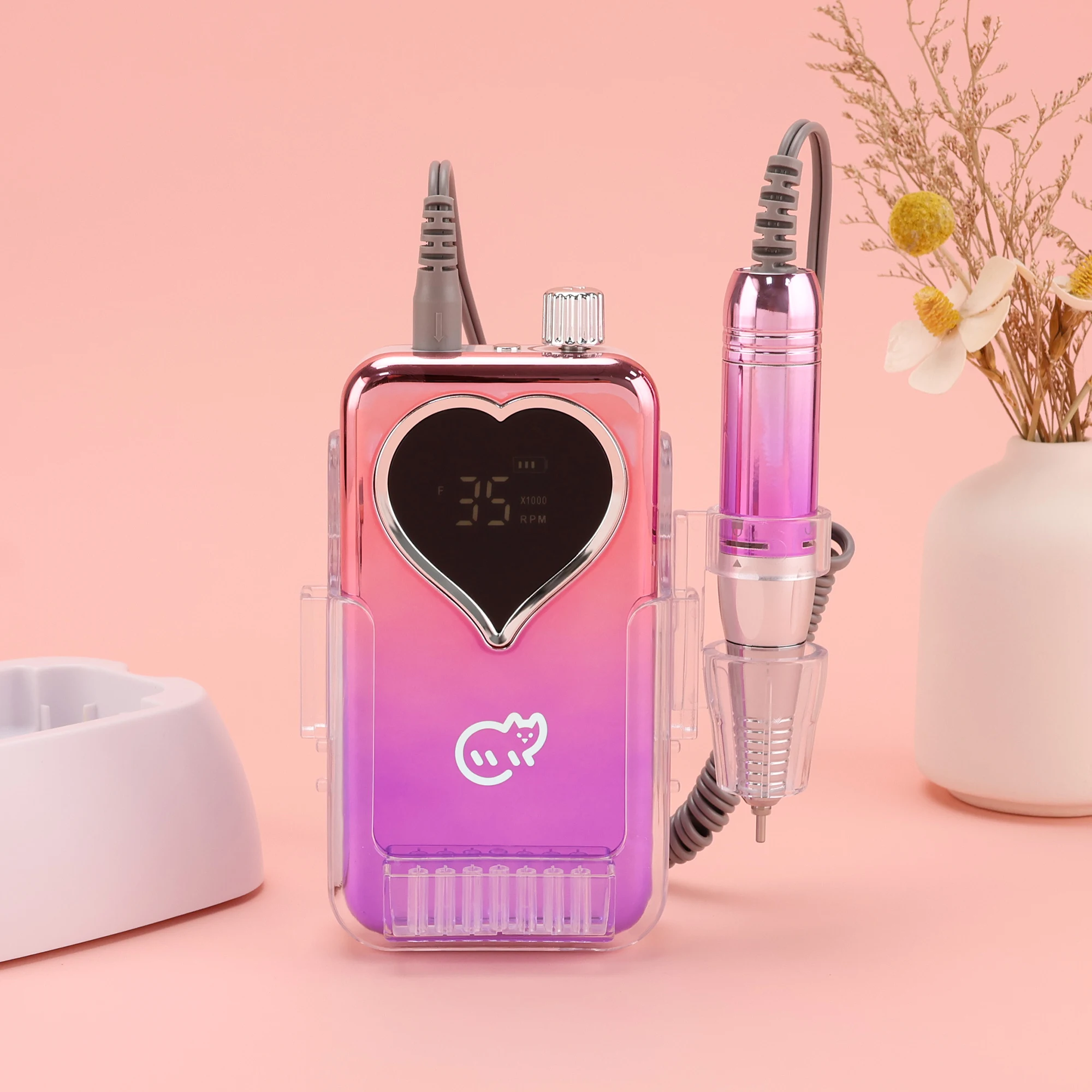 プロ用コードレスネイルドリル ポータブル電動ファイル 低発熱 35000 RPM ネイルサロン