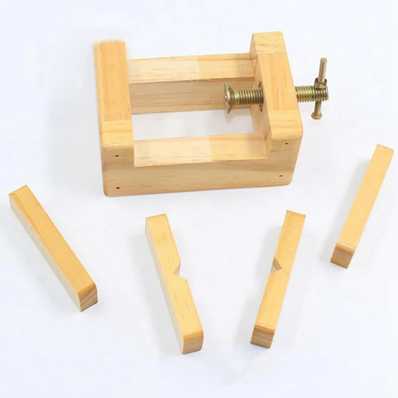 2Pcs Chinese Seal Stone Bed Wood Clamp Seal Engraving Carving Clamp Adjustable Clamp For Stone Carving image 2