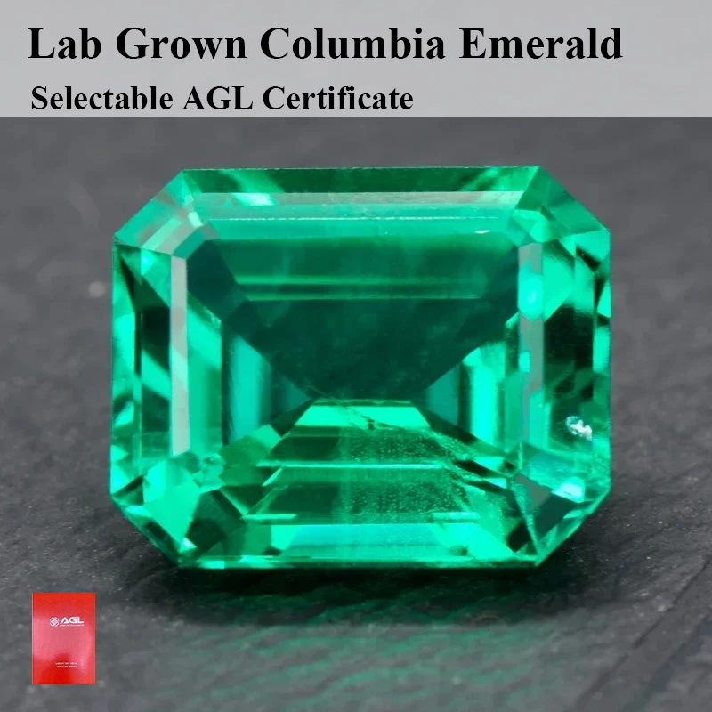 

Выращен в лаборатории изумруды Колумбии Гидротермальная ручная резка Изумрудная огранка с трещинами включения внутри выбираемый сертификат AGL