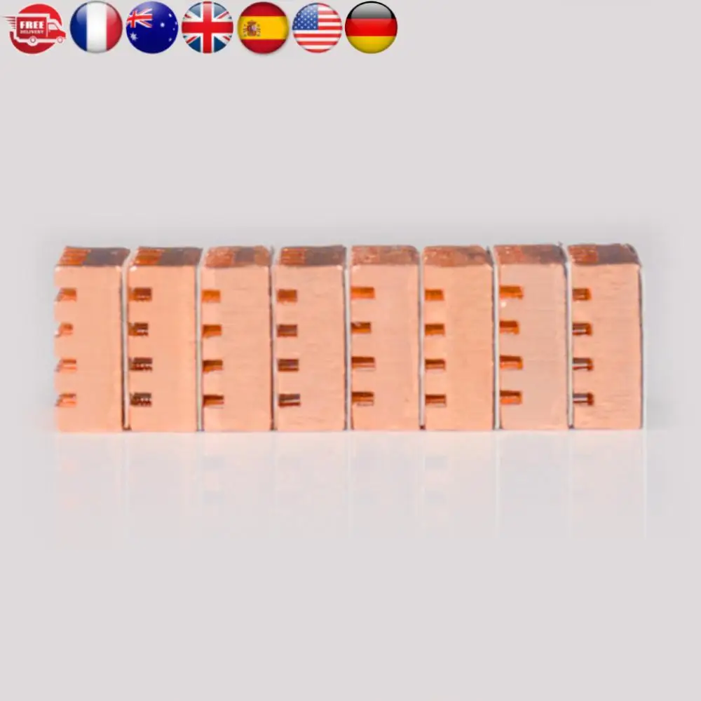 

8Pcs Mini Heat Sink Memory Back Pure Copper Laptop Computer Notebook Cooler Heat Sink Memory IC Chipset Radiator