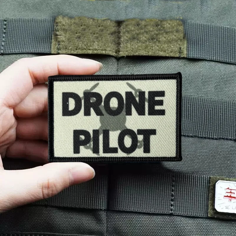 

Tactical Drone Pilot Printing Patch on Clothing Morale Badge Armband Hook Loop Military Patches Backpack Stickers