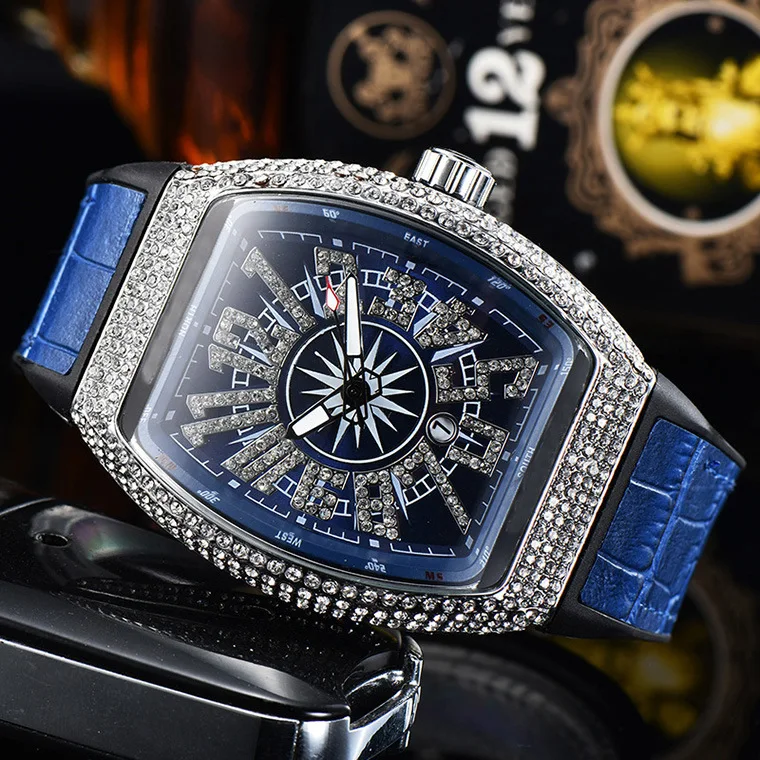 FMquartz watch Set with diamonds Classic styling shine  high quality