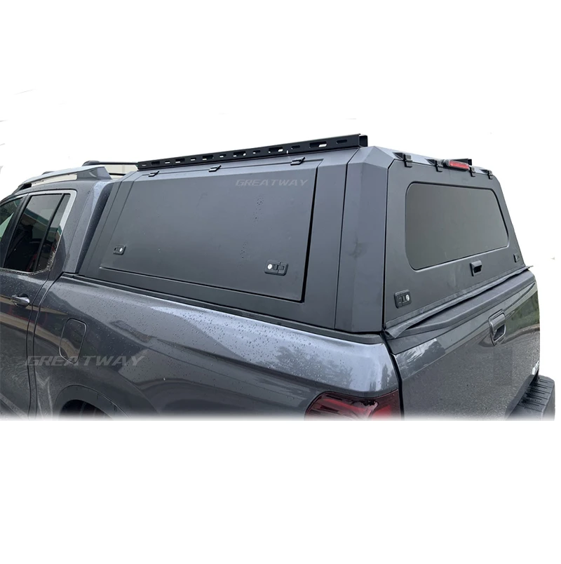 

Truck Camper Aluminium/Q235V Canopy 4X4 Pickupk Truck Hardtop Canopy Ranger for Ford Raptor Tacoma Tundra Dodge Ram