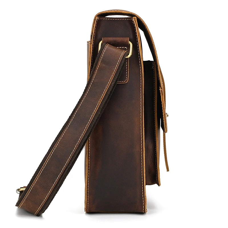 Vintage Fashion Men\'s Shoulder Bag Genuine Leather Men Sling Bag Cow skin genuine leather crossbody men messenger bag male