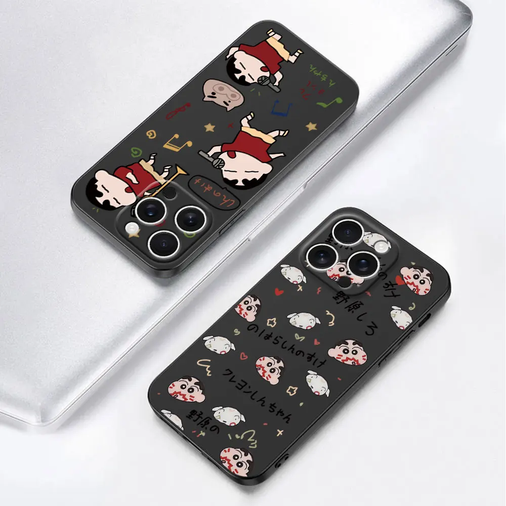 Black Soft Case For Xiaomi 17T 15T 14T 13T 10T Mi 11 Lite 5G NE 11T Pro TPU Mobile Phone Cover Nohara Shinnosuke Sakurada Nene view 3