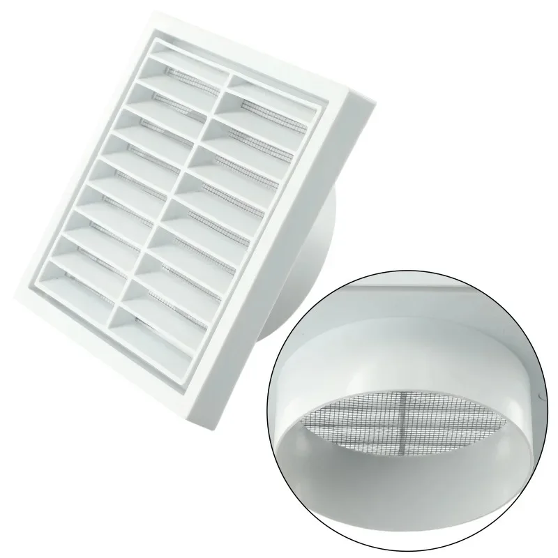 Rejilla de ventilación eficiente Material PP duradero Adecuado para aberturas de pared o techo Protección de vehículos y roedores Blanco