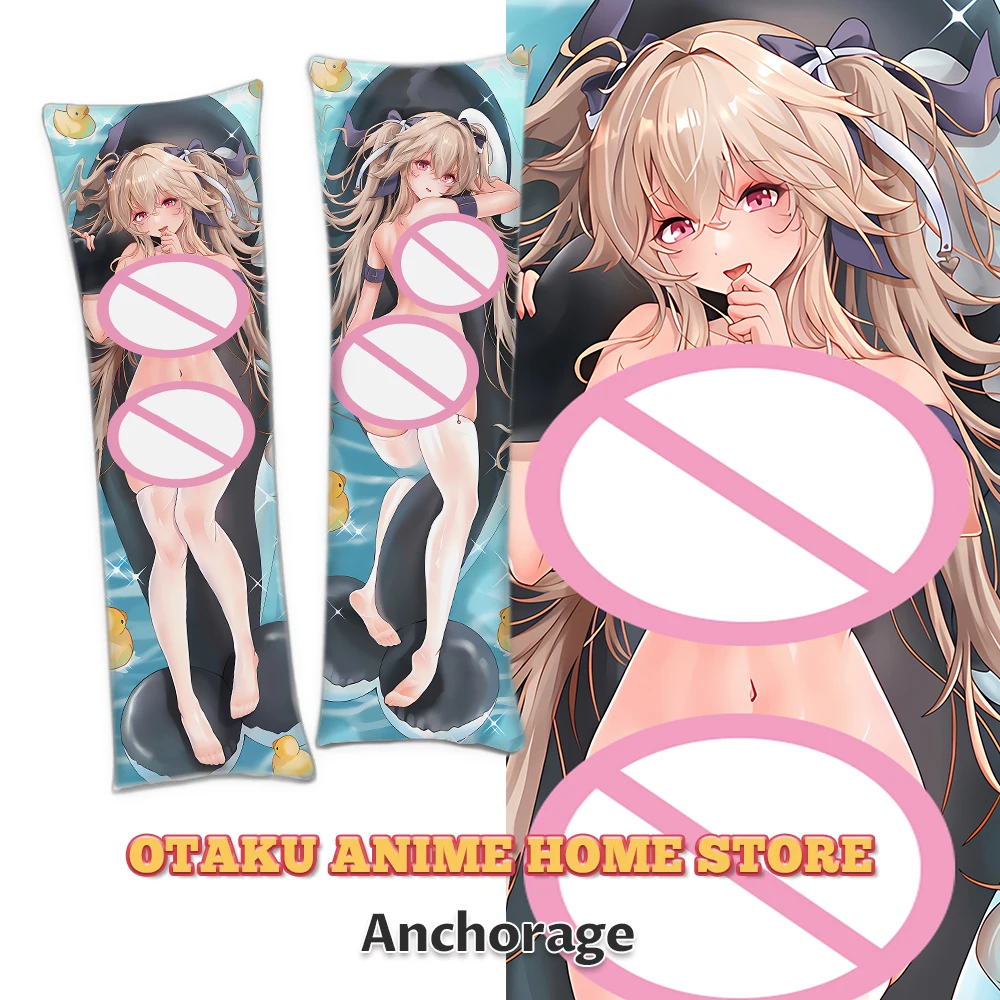 Azur Lane Anchorage Cartoon Otaku Poszewka na poduszkę 3D Dwustronny nadruk Poszewki na poduszki Dakimakura Poszewki na poduszki anime